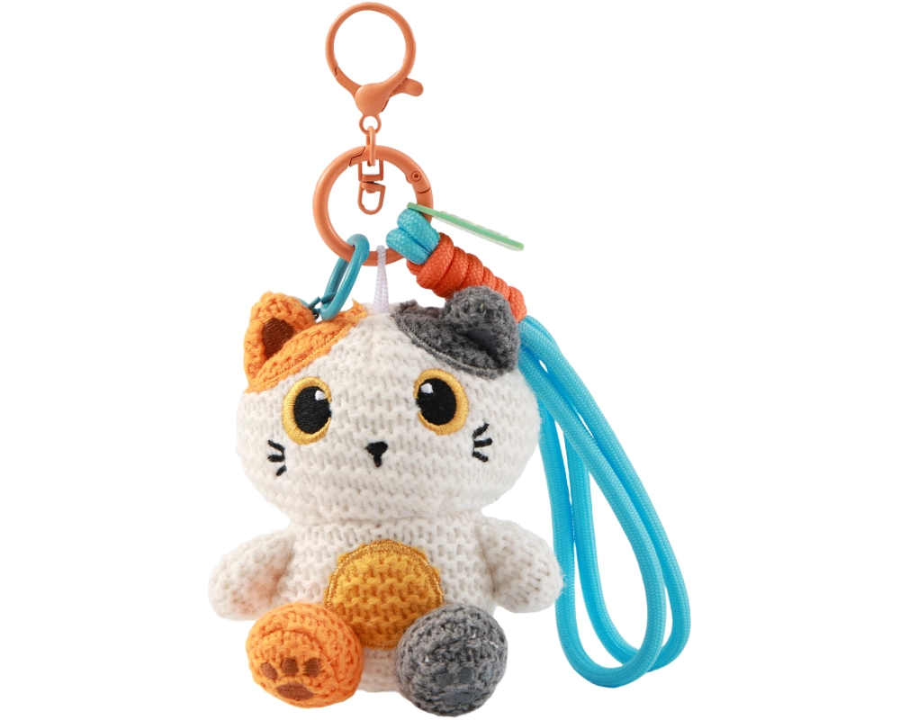 I-TOTAL Schlüsselanhänger gehäkelt XL3443 Katze orange
