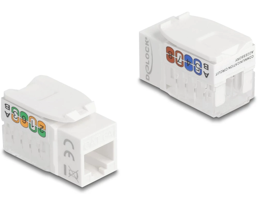Delock Keystone-Modul RJ45 Buchse zu LSA Cat.6A UTP 90°