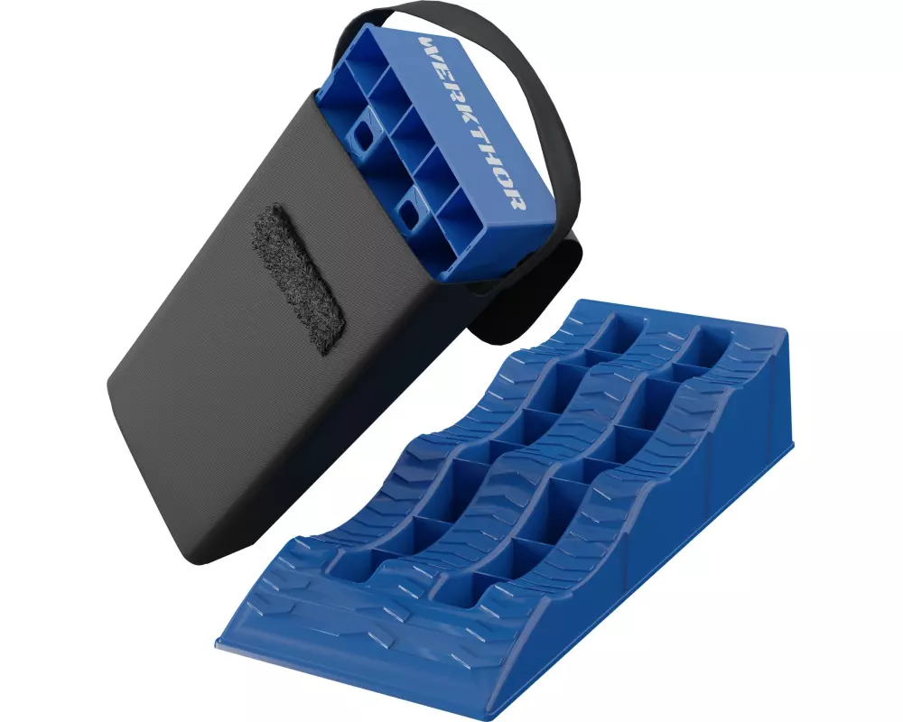 Werkthor Flache Auffahrkeile 2er Set, Blau