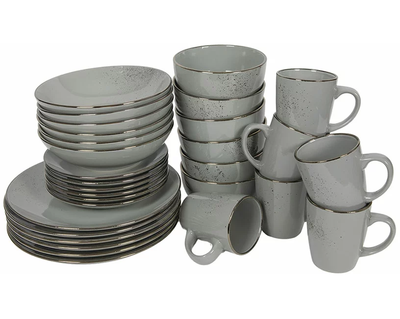 Tavola Geschirrset Lucca 30-teilig grau