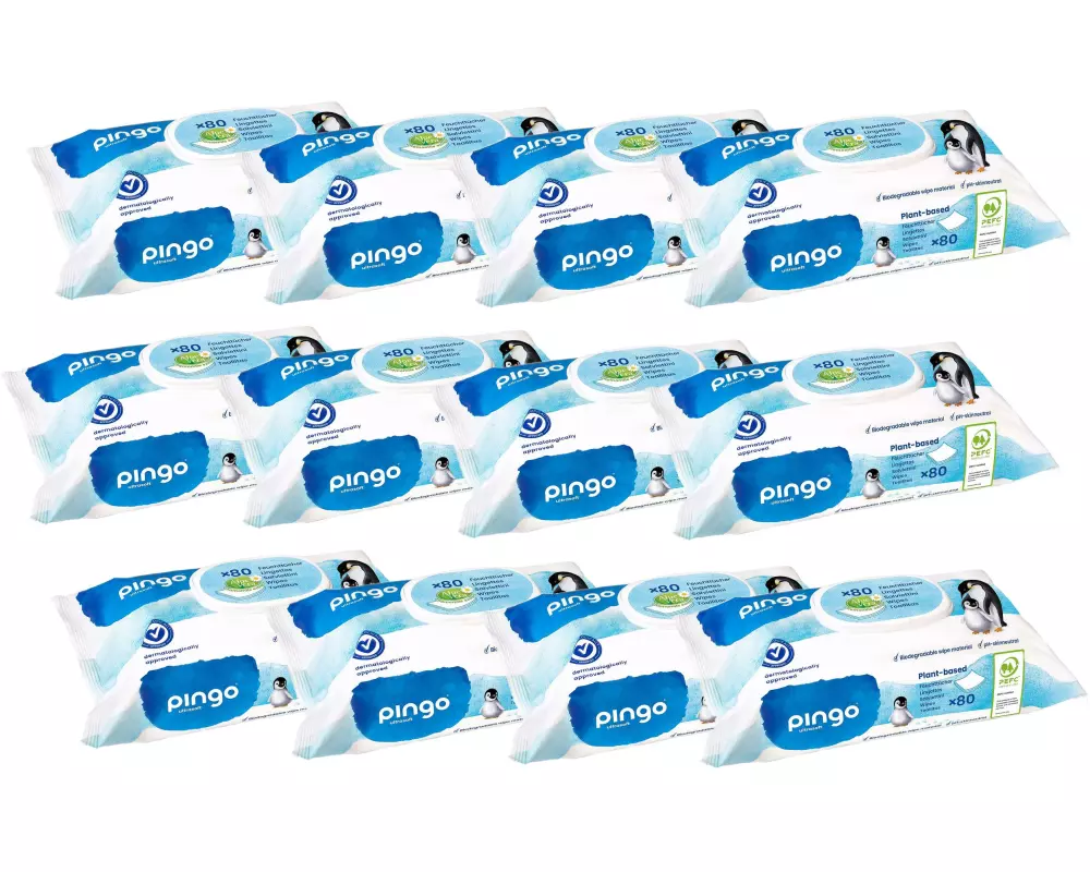 Pingo Feuchttücher Aloe Vera 12 x 80 Stück