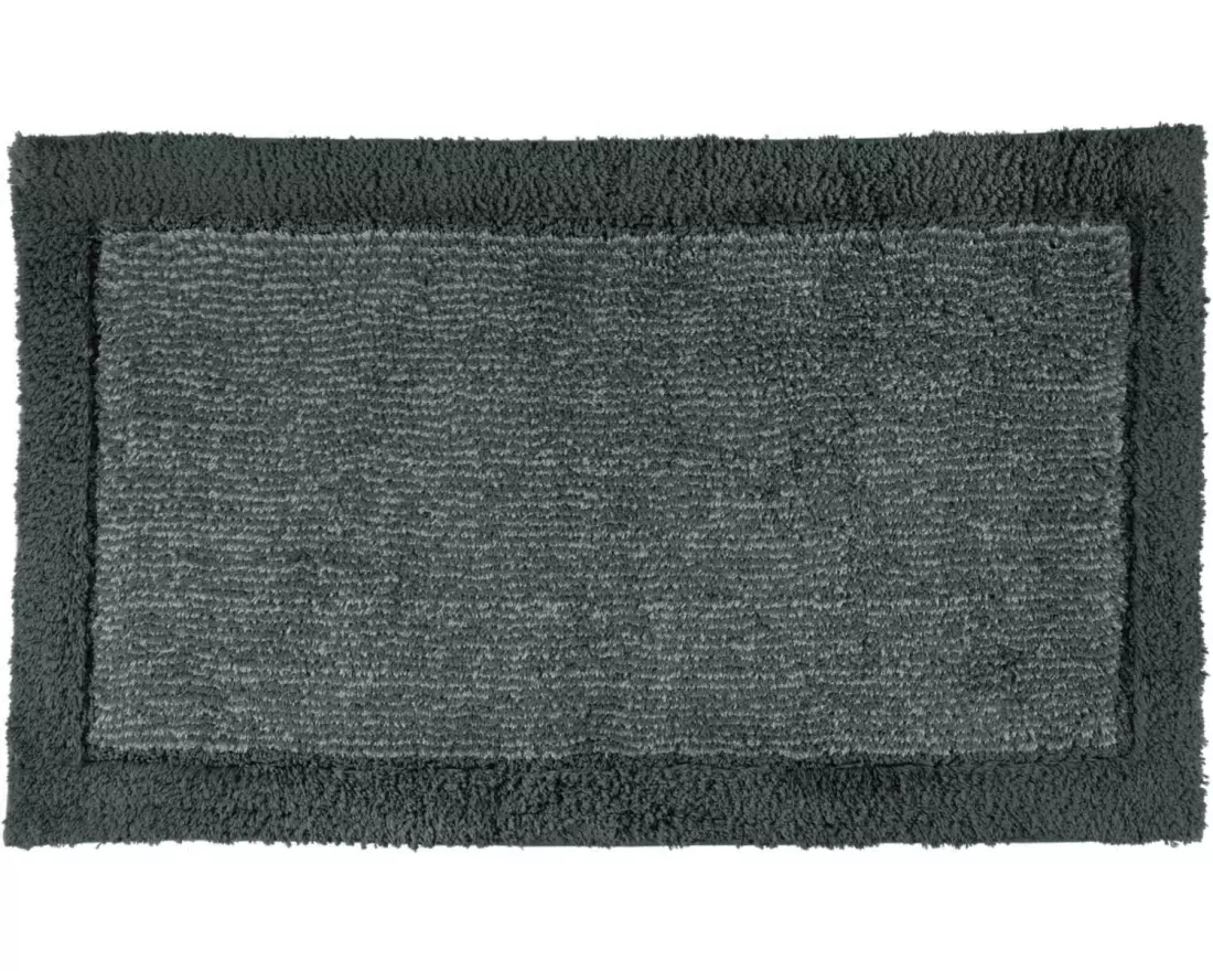 Cawö Badteppich Two-Tone 70 x 120 cm, Steingrau