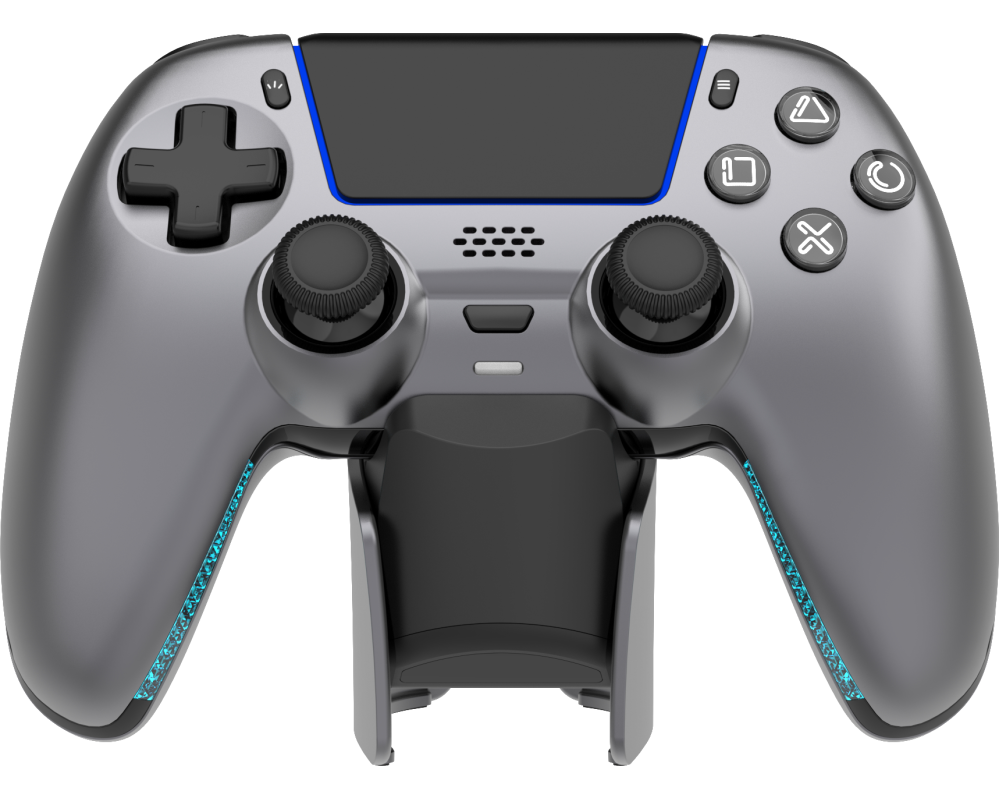 DELTACO Wireless Controller PS5 GAM-199-STEELGRAY with charging dock, Gray