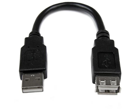 StarTech.com 6in USB 2.0 Extension Adapter Cable A to A