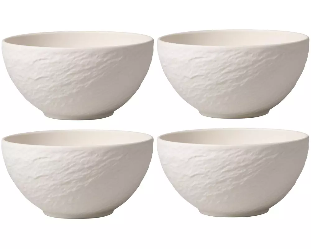 Villeroy & Boch Snackschale Manufacture Rock 14 cm, 4 Stück, Weiss
