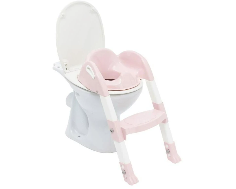 Thermobaby Toiltettentrainer Kiddyloo mit Stufe Rosa Weiss