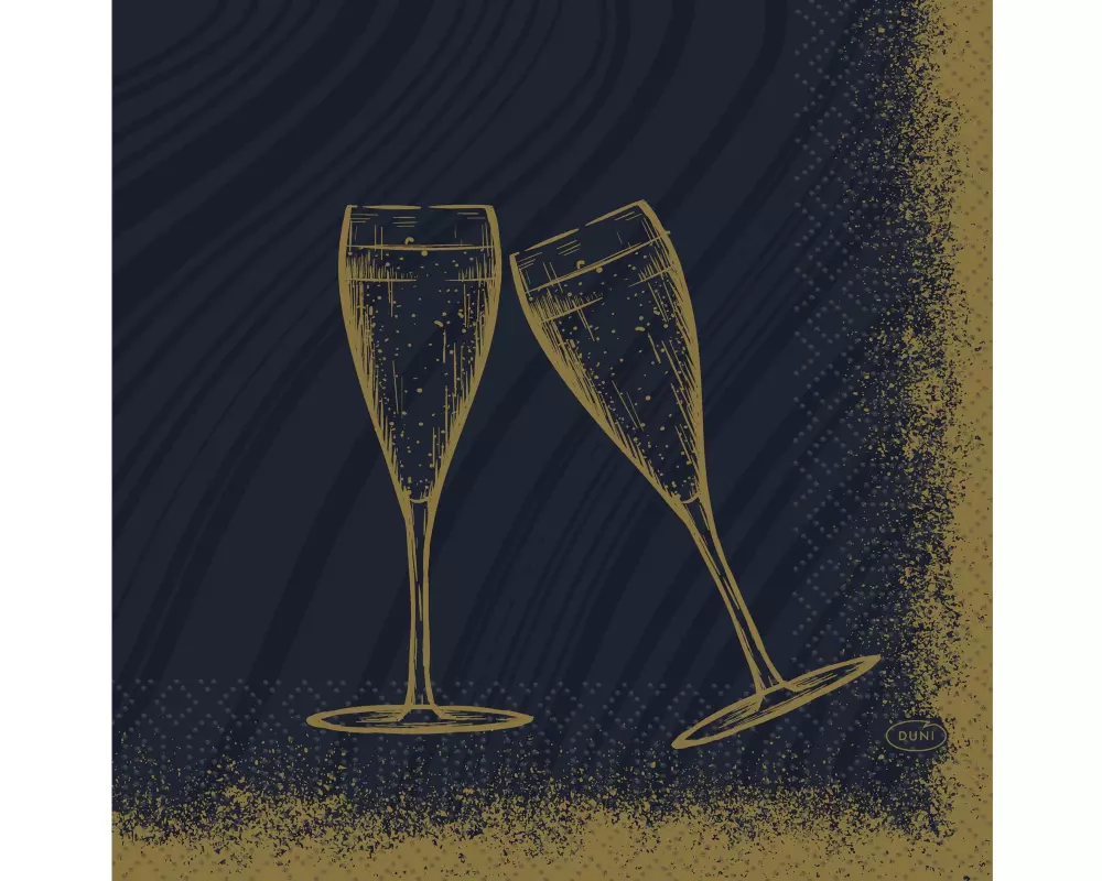 Duni Weihnachtsservietten Sparkly Cheers, 33 x 33 cm, 50 Stück