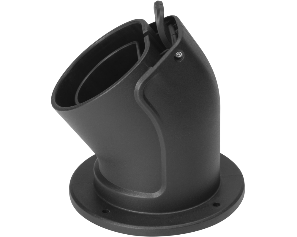 DELTACO e-Charge, holder type 2 EV-5103 connector, angled, Black