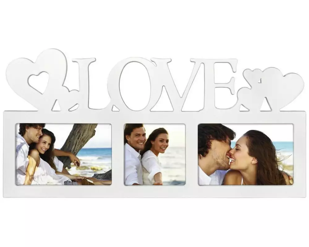 Hama Bilderrahmen LOVE Weiss, 10 x 10 cm; 10 x 15 cm