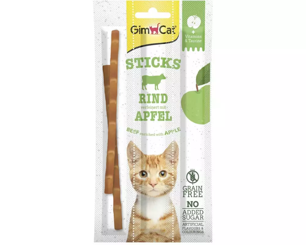 Gimpet Katzen-Snack Sticks Rind & Apfel, 3 Stück
