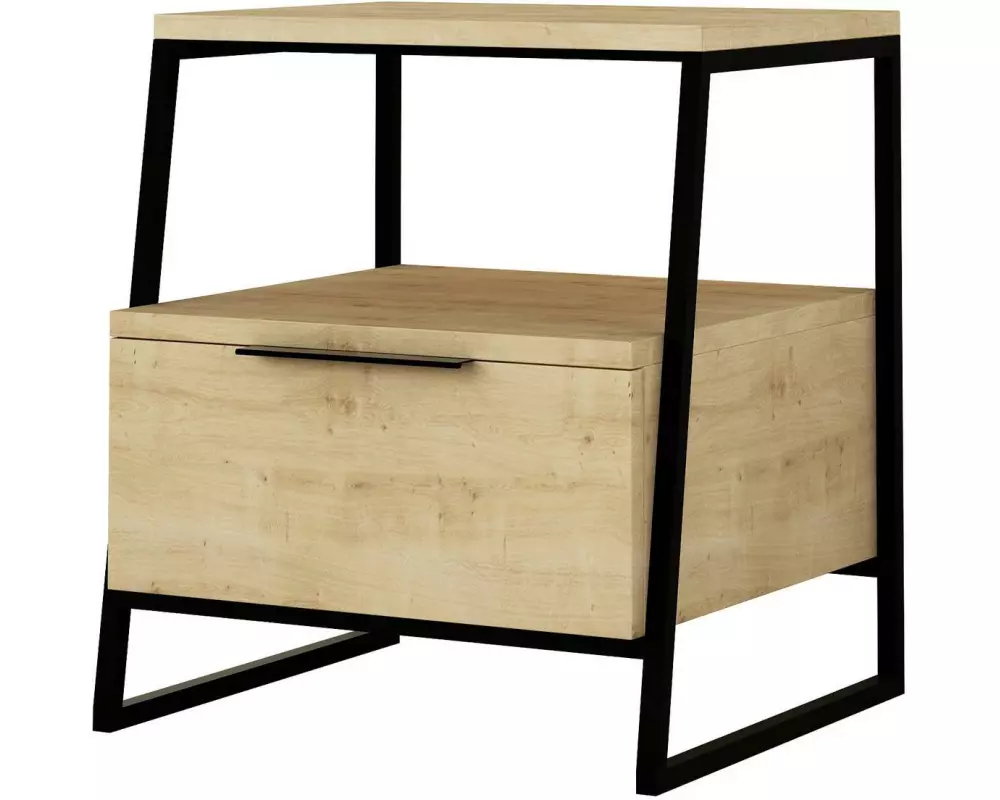 Woody Fashion Nachttisch Pal – Oak 45 x 50 cm, Braun