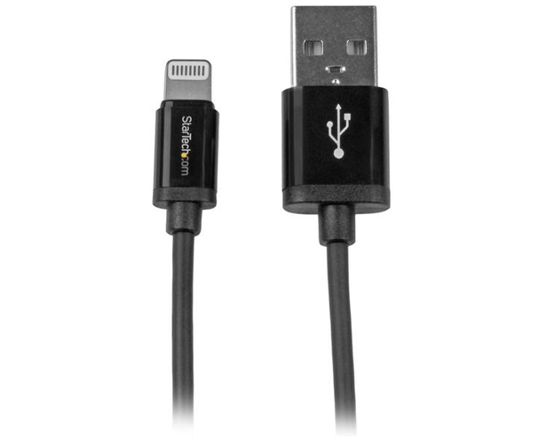 StarTech.com 1m (3ft) Black AppleÂ 8-pin Lightning Connector to USB Cable for iPhone / iPod / iPad