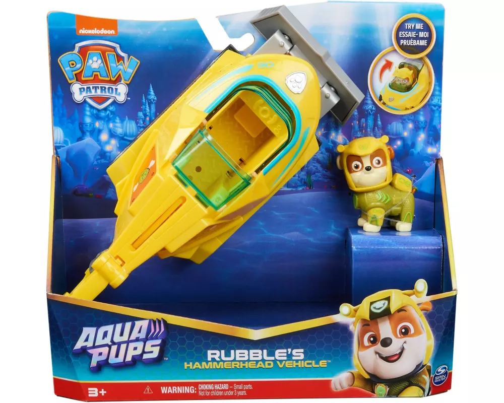 Spinmaster Paw Patrol Aqua Pups – Rubble's Hammerhead Vehicle