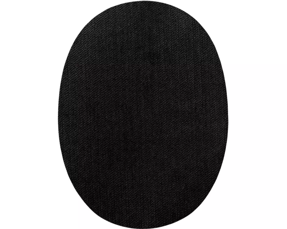 Mono-Quick Flickstoff Oval 8.5 x 11.2 cm Schwarz, 2 Stück