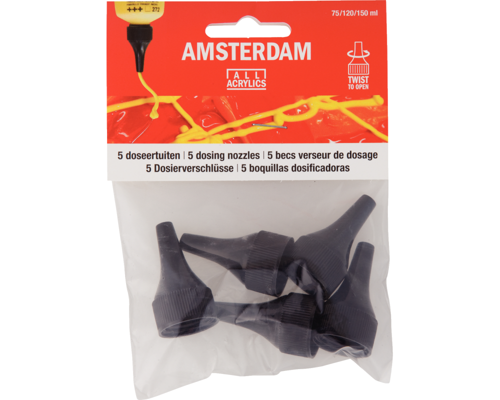 AMSTERDAM Dosierverschlüsse 91841709 schwarz 5 Stück
