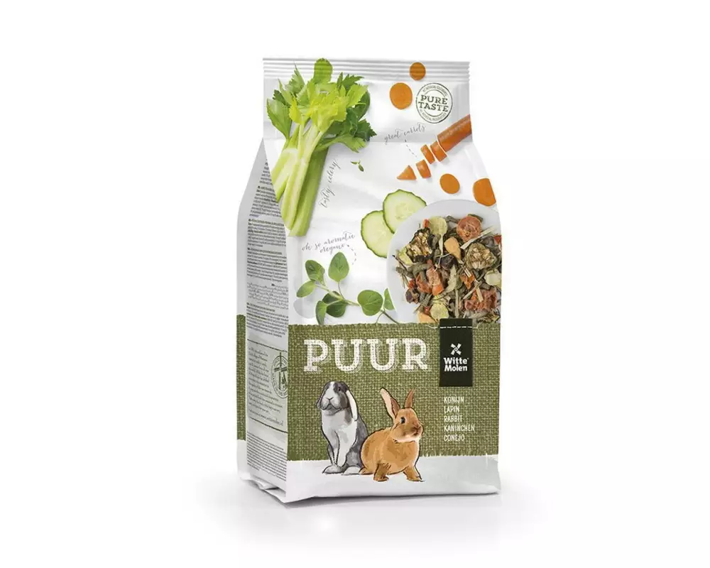 Witte Molen Hauptfutter Puur Gourmet-Müsli für Kaninchen, 600 g