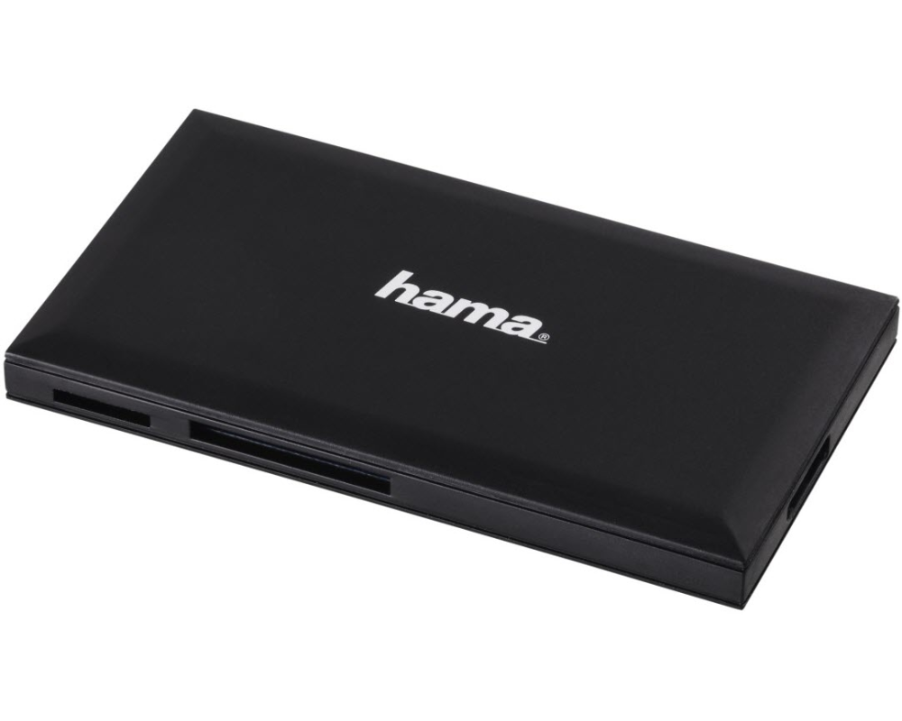 HAMA USB-3.0-Multi-Kartenleser 181018 SD/microSD/CF/MS, Schwarz