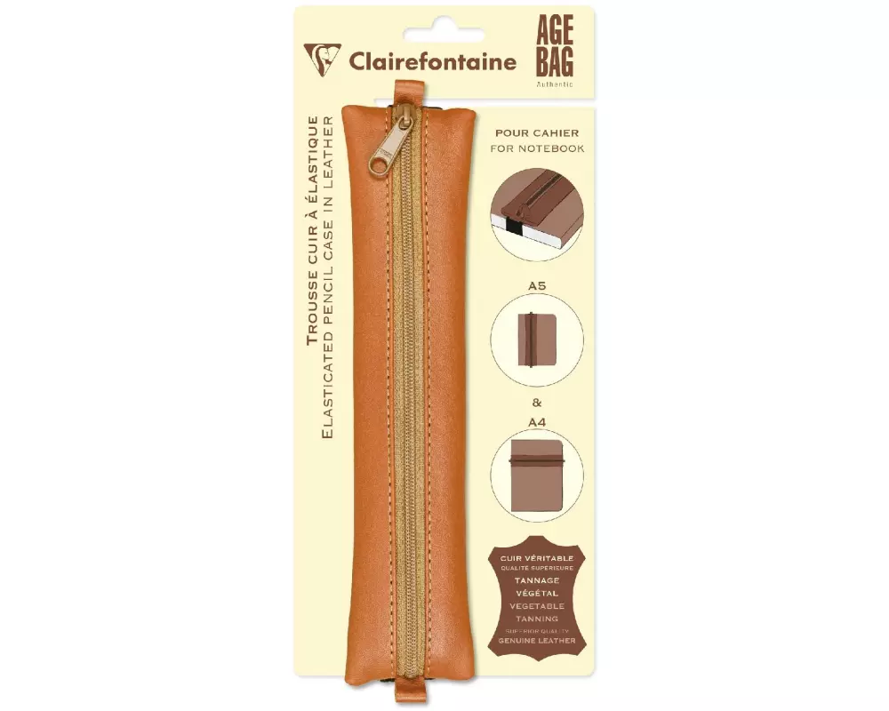Clairefontaine Etui AgeBag Leder Beige