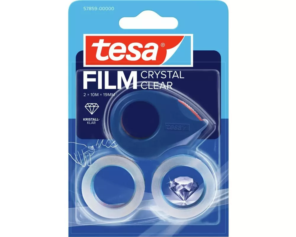tesa Klebebandabroller Mini-Abroller 19 mm x 10 m, Transparent
