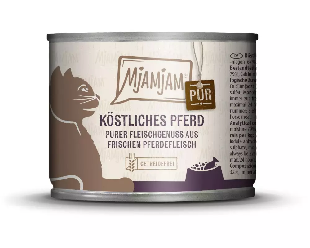 Mjamjam Nassfutter Dose Pferd pur, 200 g
