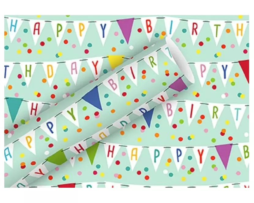 Braun + Company Geschenkpapier Wimpel 2 m x 70 cm