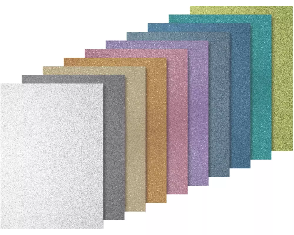 Heyda Glitzerkarton Light 10 Blatt à 200g/m², A4