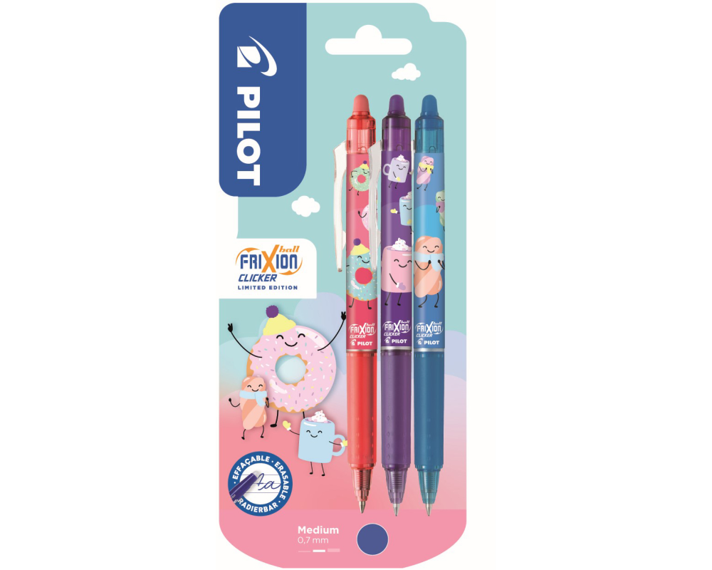 PILOT Frixion Clicker Sweet 0.7mm 150.440.00BL 3 Farben