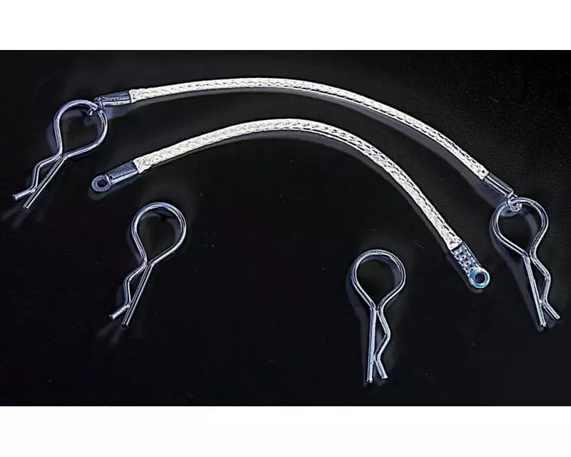 Absima Karosseriesplinte mit Seil, silber (80 mm)