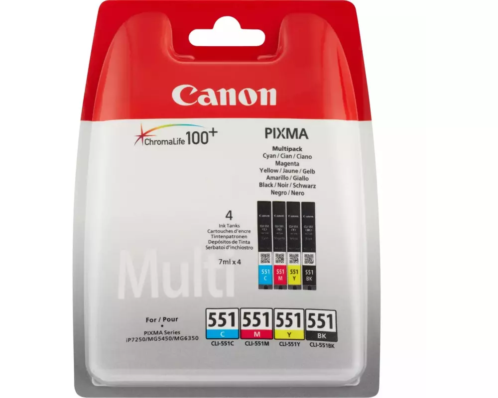 Canon Tinte CLI-551 BK, C, M, Y