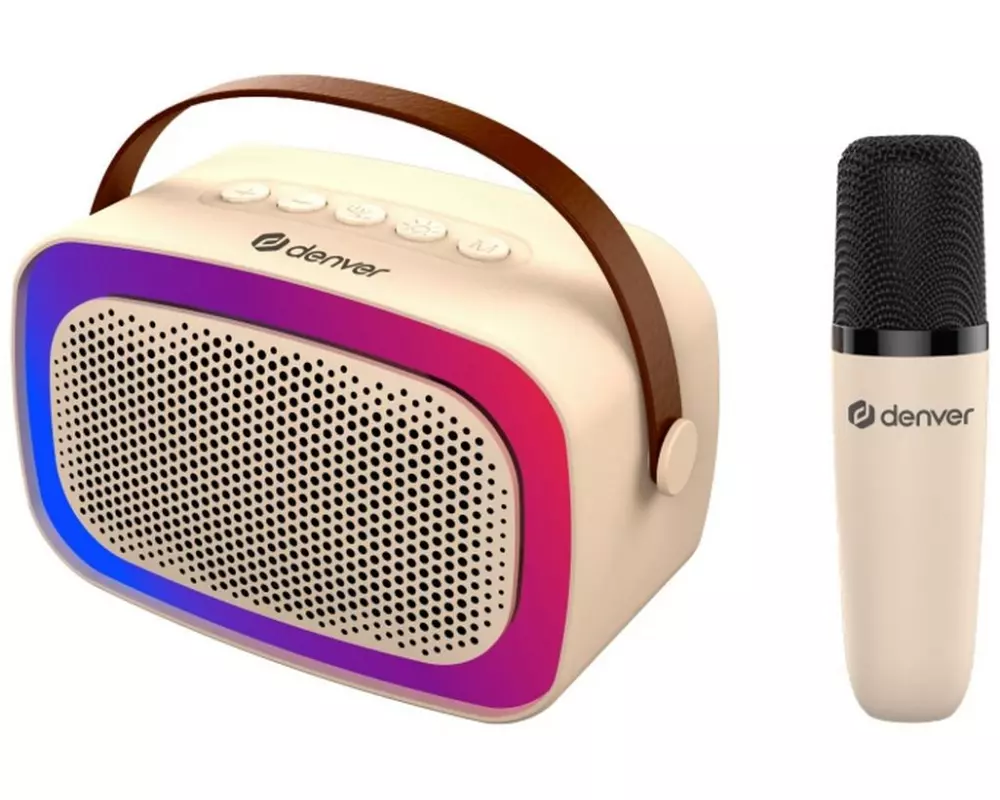 Denver BTM-610 Bluetooth, Karaoke, LED-Beleuchtung