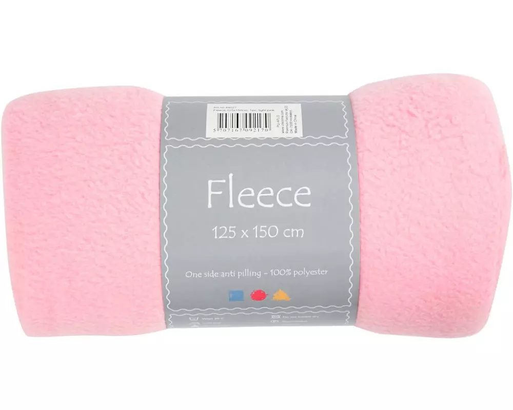 Creativ Company Fleece 150 cm x 125 cm, Rosa