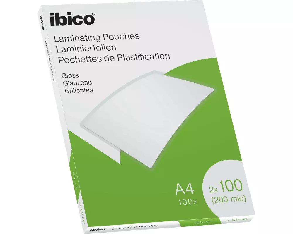 Ibico Laminierfolie Premium A4 100 µm, glänzend, 100 Stück
