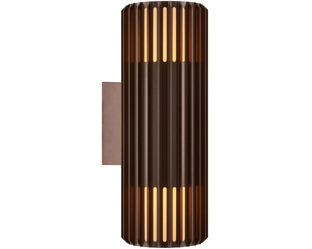 Nordlux Wandleuchte Aludra Double 2 x 15W, E27, IP54, braun