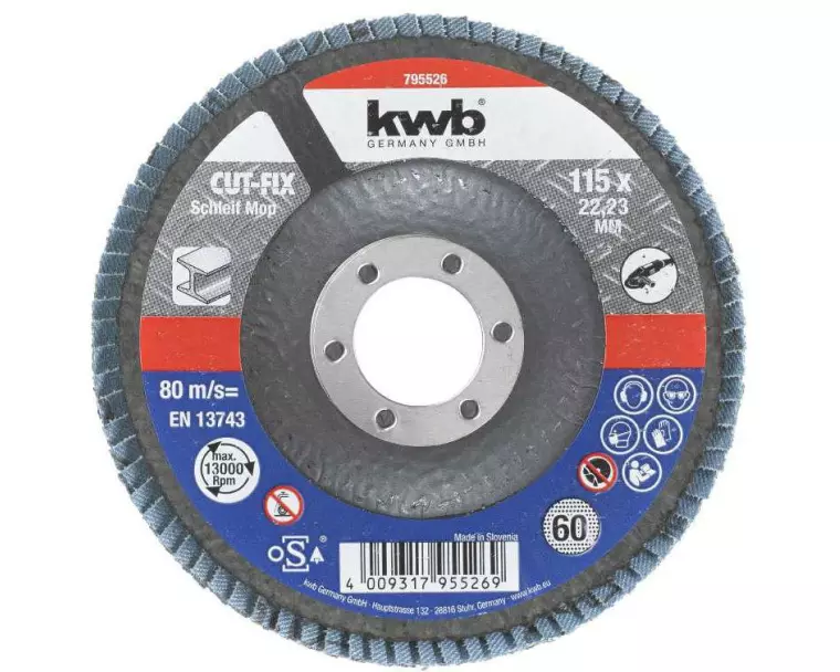 kwb Schleifscheibe Metall 115mm K60