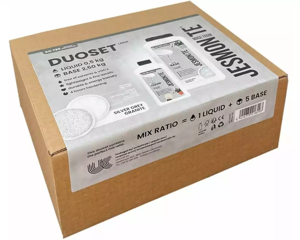 Jesmonite Modelliermasse Starterset AC 730 Silver Grey