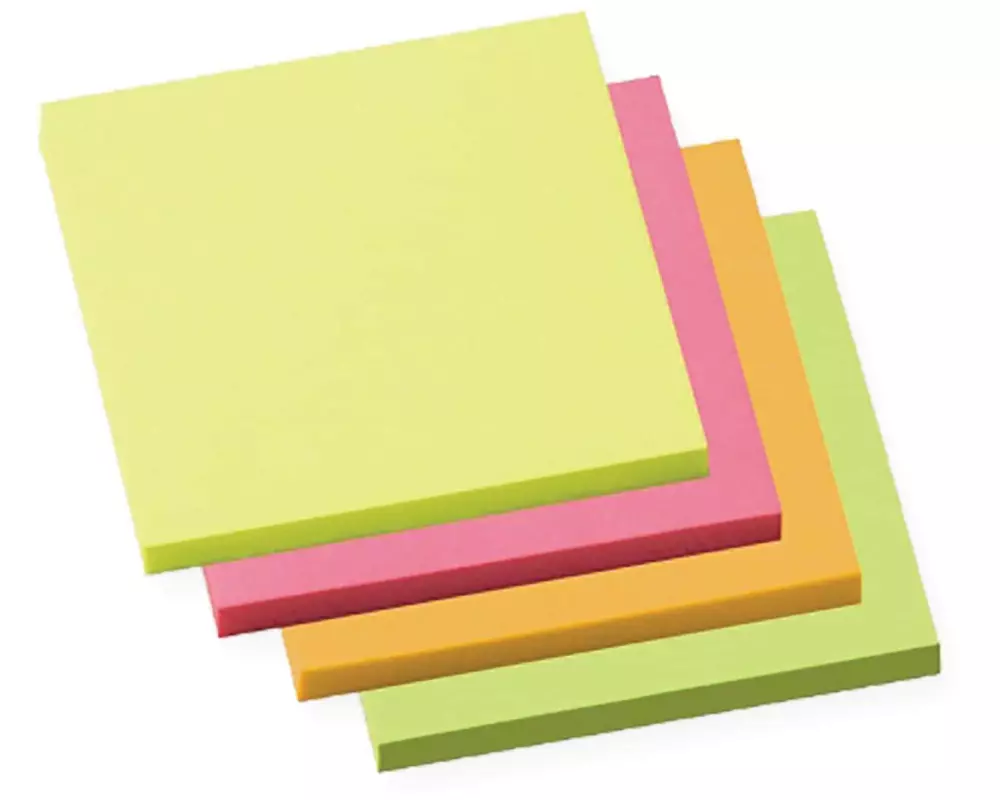 Soennecken Notizzettel 7.5 x 7.5 cm, 4 x 100 Blätter, Mehrfarbig