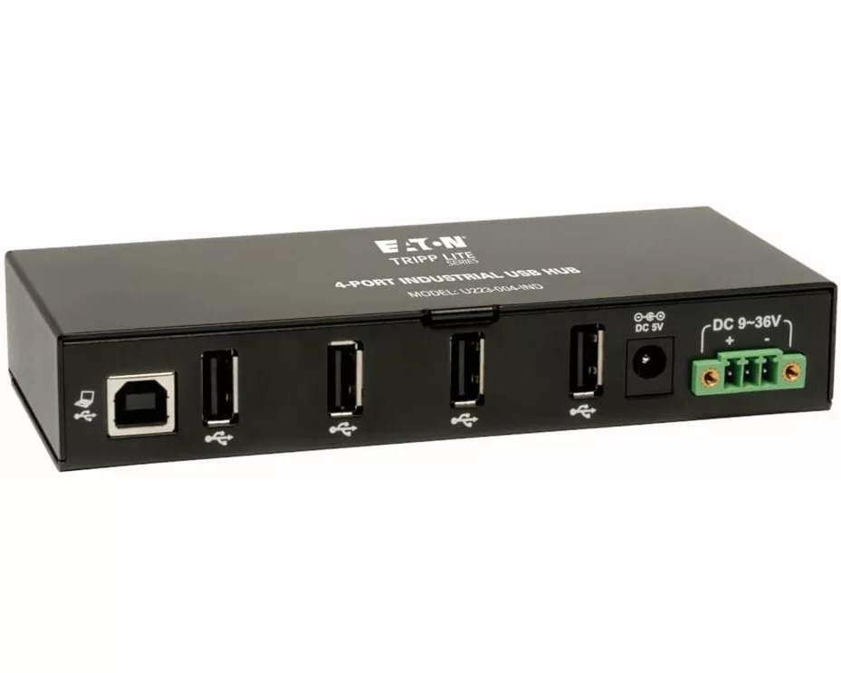 EATON TRIPPLITE 4-Port, Industrial-Grade, USB, 2.0, Hub, 15kV, ESD, Immunity, Metal, Housing, Mountable
