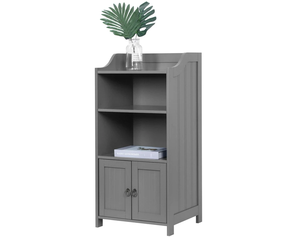 relaxdays Badezimmerregal 40.5 x 86 cm, Grau