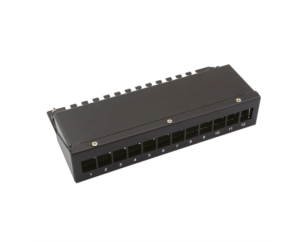 VALUE Keystone-Modulträger, 12-Port, schwarz