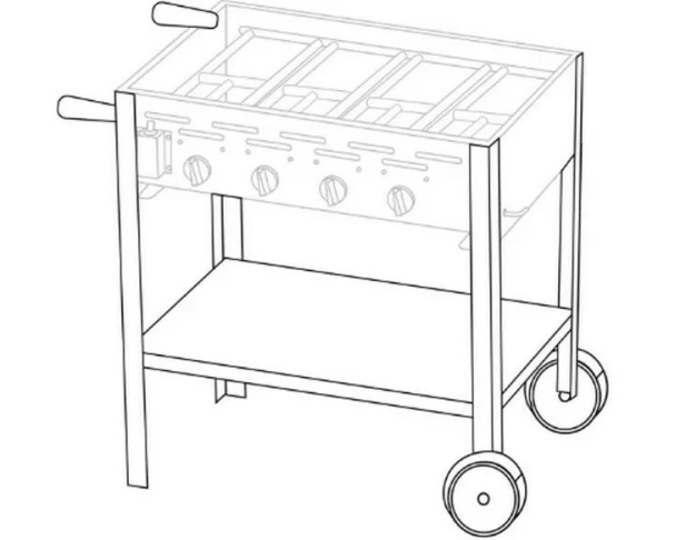 Blaser + Trösch Untergestell PROFI 4 fahrbar, silber