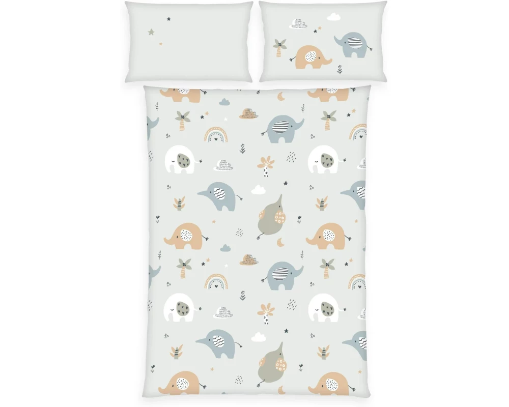 Herding Kinderbettwäsche Elephants 100 x 135 cm + 40 x 60 cm