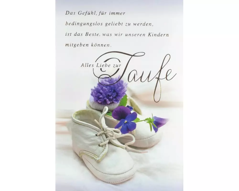ABC Grusskarte B6 Alles Liebe zur Taufe