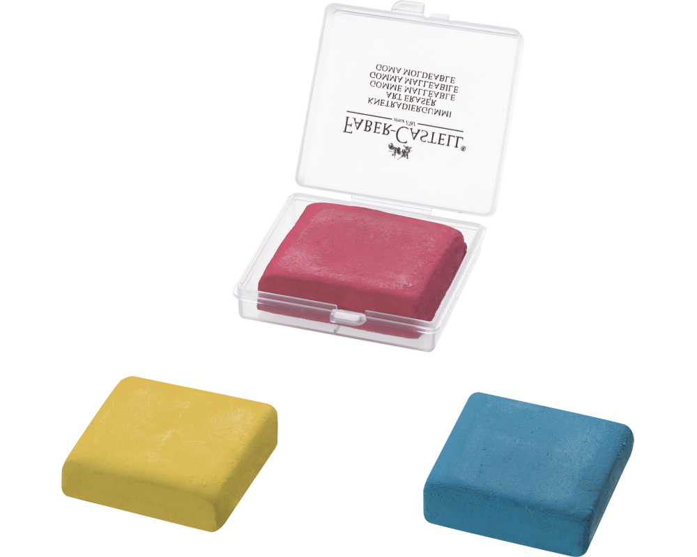 FABER-CASTELL Knetgummi 38x35x8mm 127321 farbig ass.