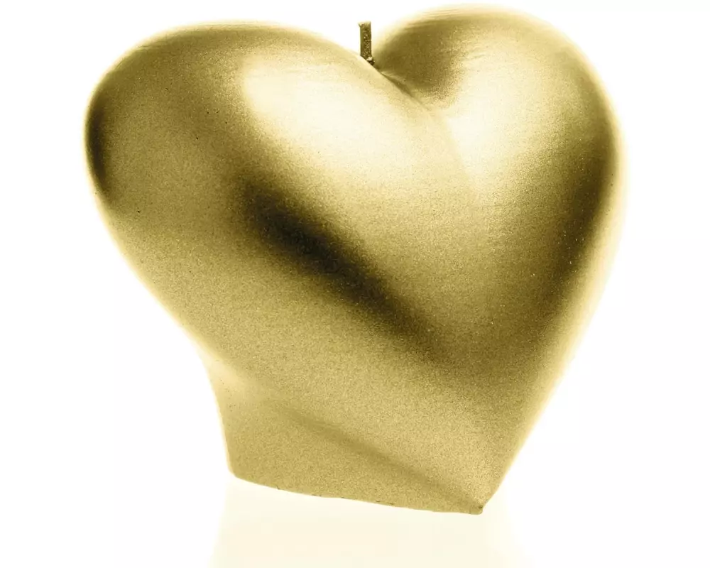 Candellana Kerze Herz Gold Classic