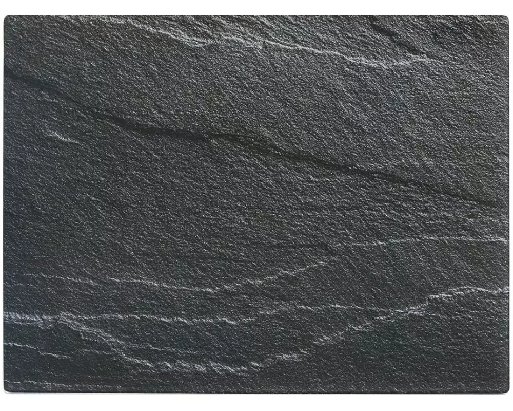 Zeller Present Schneidebrett Schiefer 40 x 30 cm, Glas, Anthrazit