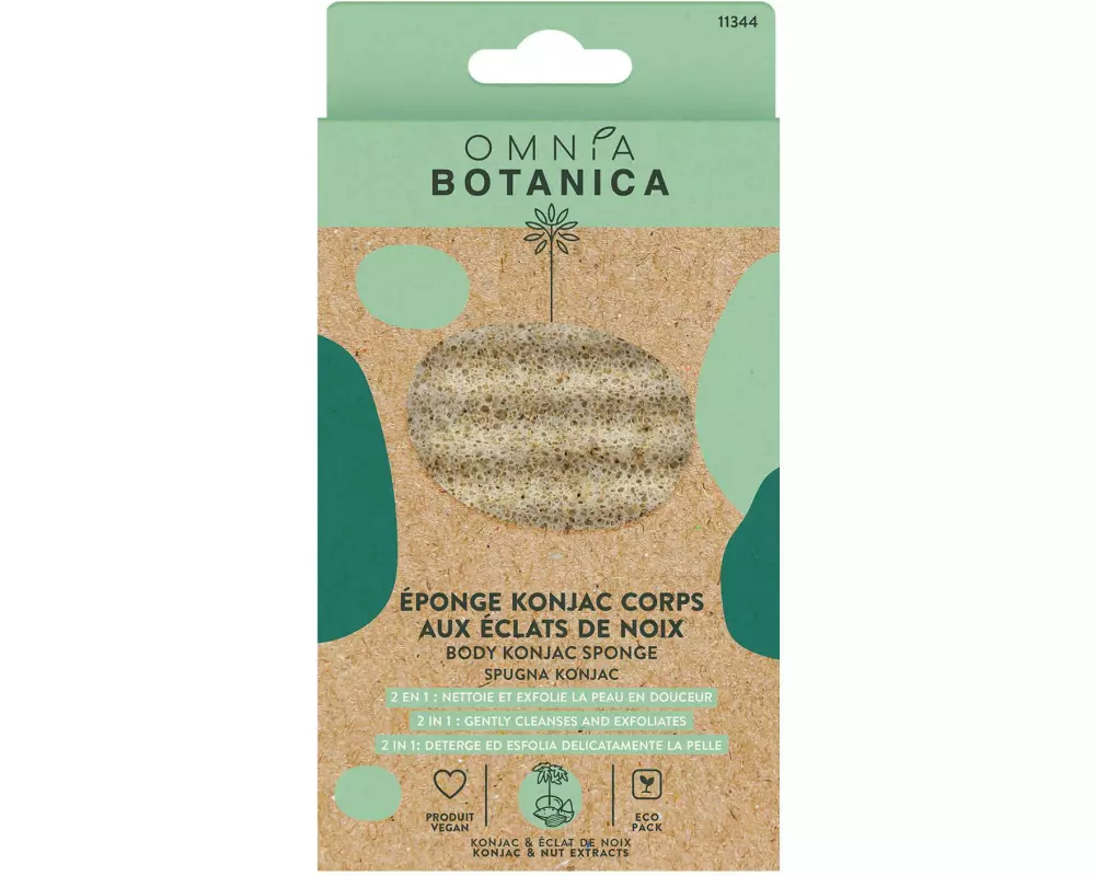 OMNIA BOTANICA Konjac-Körperschwamm Konjac-Körperschwamm mit Nussextrakten