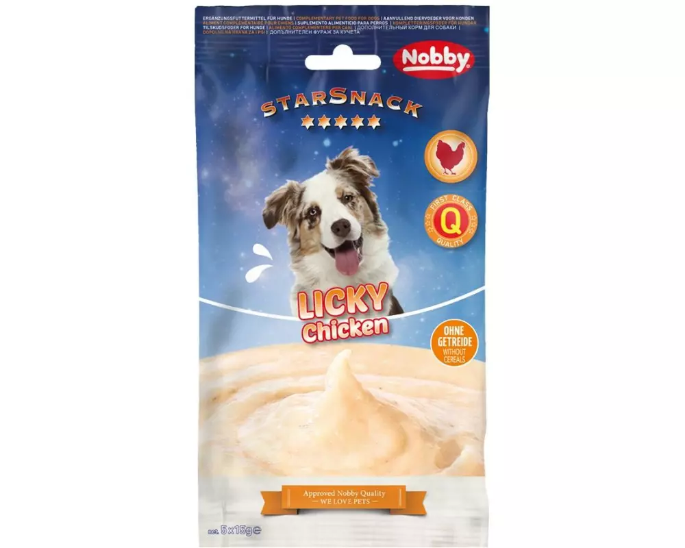 Nobby Leckerli StarSnack Licky Chicken, 5 x 15 g