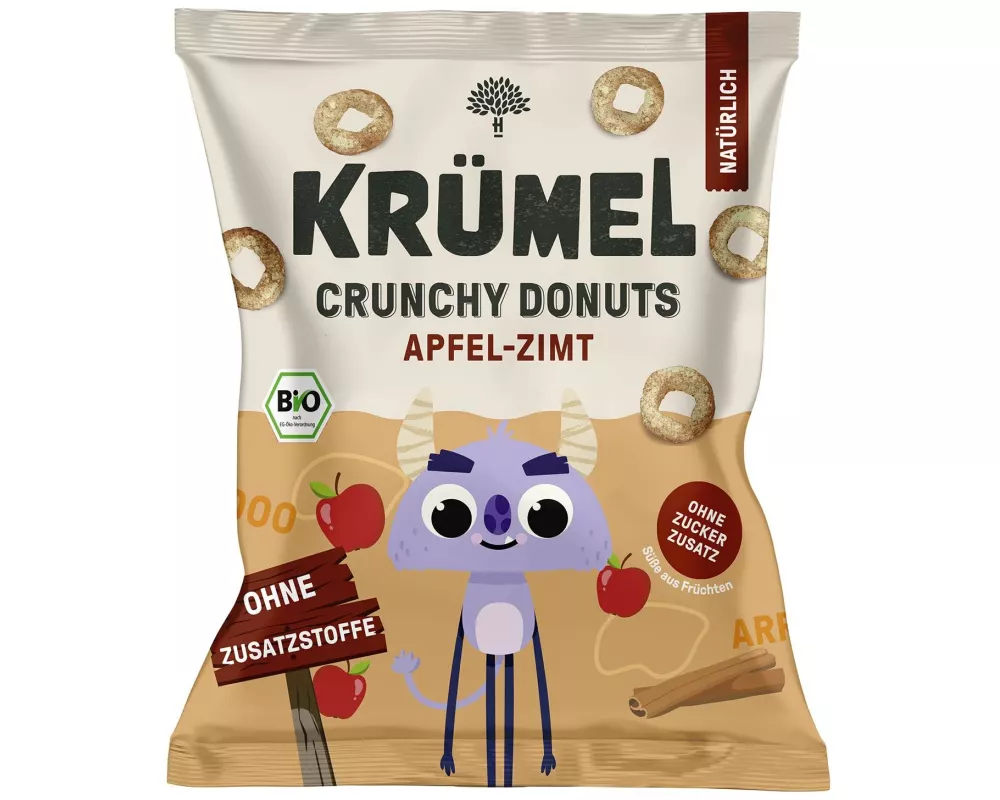 KRÜMEL Knabberspass Crunchy Donuts Apfel-Zimt 20 g