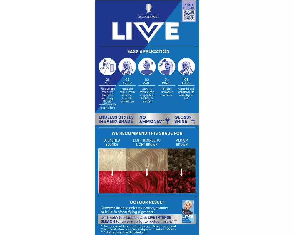 Schwarzkopf LIVE Haarcoloration Colour Moment 092 Pillar Box Red