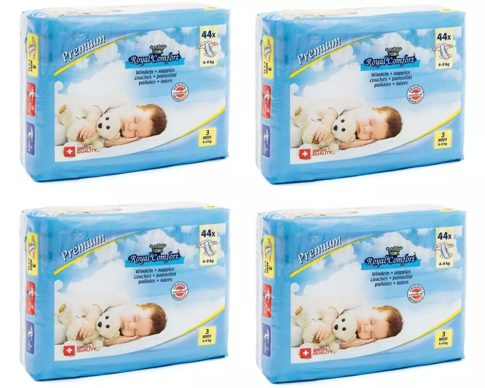 Royal Comfort Windeln Premium Grösse 3, 4x 44 Stk.